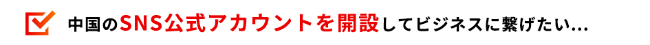 中国のSNS公式アカウントを開設してビジネスに繋げたい...