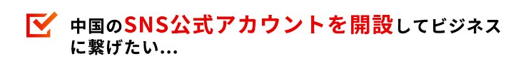 中国のSNS公式アカウントを開設してビジネスに繋げたい...